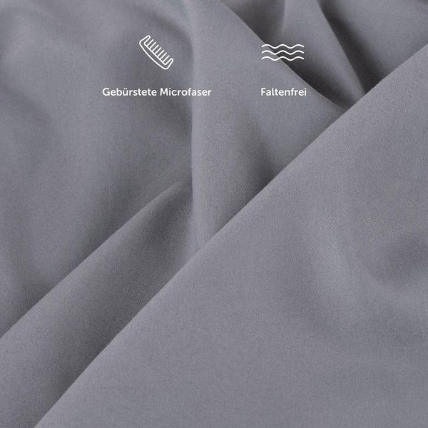 Blumtal® Spannbettlaken Microfaser - Spannbettlaken 90x190 cm im 2er Pack - Oekotex zertifizierter Bettbezug in 90x190 cm - Bettlaken für Matratzen im Set 90x190 cm - Fitted Sheets - Bettbezug - Grau Bild 4