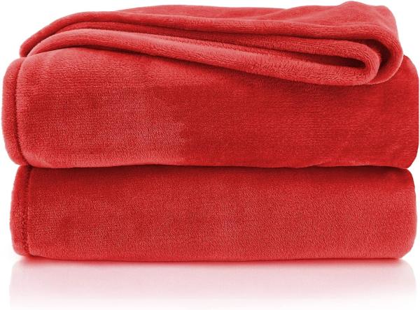 Wohndecke Premium Super Soft Flanell Kuscheldecke Sofadecke, heimtexland, super weich und flauschig, Allergiker geeignet, atmungsaktiv