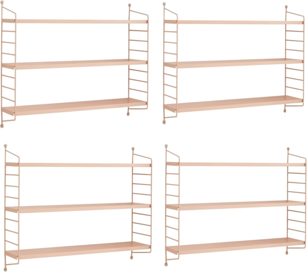 Modulares Wandregal Strängnäs 4er Set Lachsfarben [en. casa]