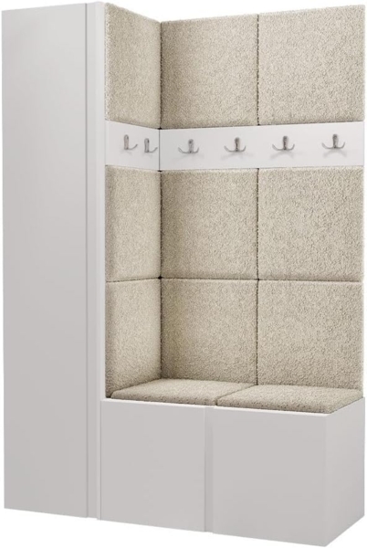 Garderoben-Set Monati IX, Weiß, Farbe: Abriamo 03