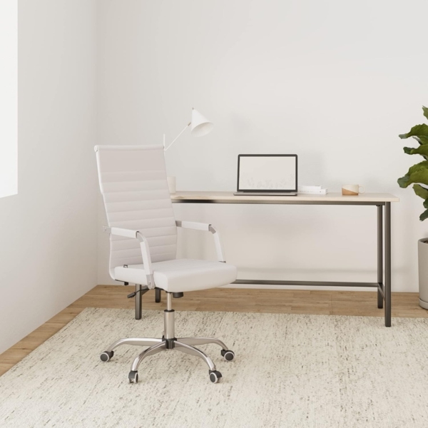 CLP Bürostuhl Amadora höhenverstellbar und drehbar,weiß Kunstleder Bild 2