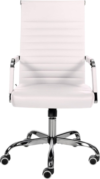 CLP Bürostuhl Amadora höhenverstellbar und drehbar,weiß Kunstleder Bild 4