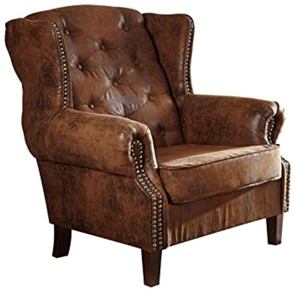 Ohrensessel 102x93x102 braun CHESTERFIELD