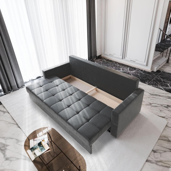 Masseno Sofa SIRO mit Schlaffunktion, Schlafsofa, Couch mit Bettkasten Bild 4