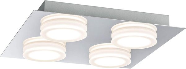 Paulmann WallCeiling Doradus IP23 LED 4x5W 250x250mm Chrom 230V Metall/Kunststoff13025