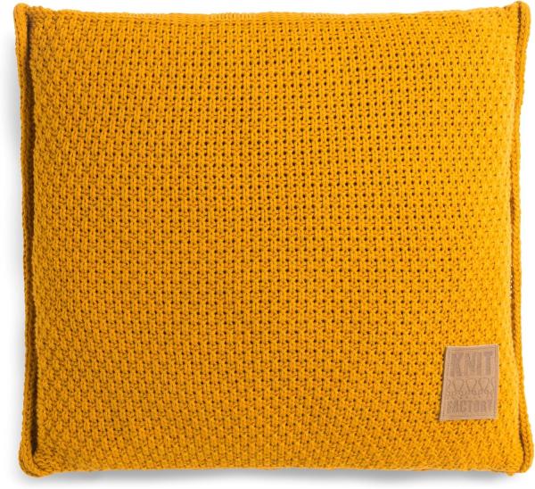 Knit Factory Jesse Kissen 50x50 cm Glatt Gelb