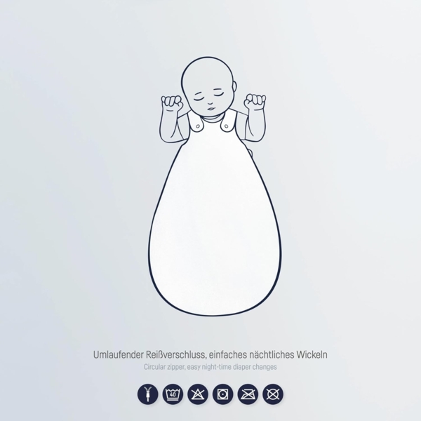 Julius Zöllner Babyschlafsack Musselin denim 62/68 Bild 6