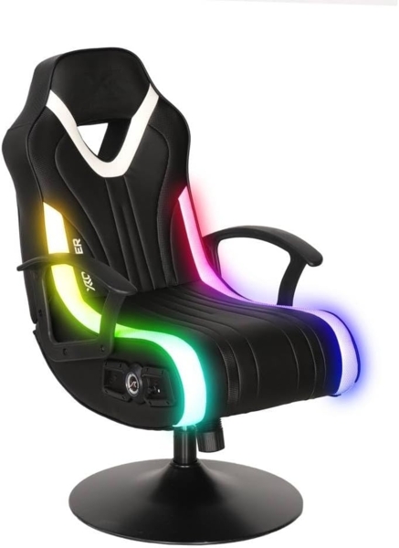 X Rocker Fury 2.1 Gaming-Sessel mit Audiosystem, Subwoofer & RGB-Beleuchtung - schwarz