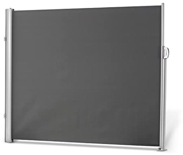 Leco ausziehbare Seitenmarkise, Aluminium-Stahlrohr-Mix, anthrazit, 180 x 300 cm (H x L)