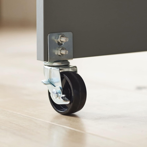 Kücheninsel mit erweiterbarer Arbeitsfläche MDF Grau FSB36-HG Bild 9