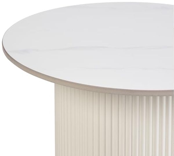 Beistelltisch LEONA Keramik Hellbeige Bild 4