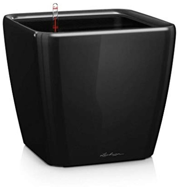 LECHUZA QUADRO Premium LS 35 schwarz hochglanz 16169