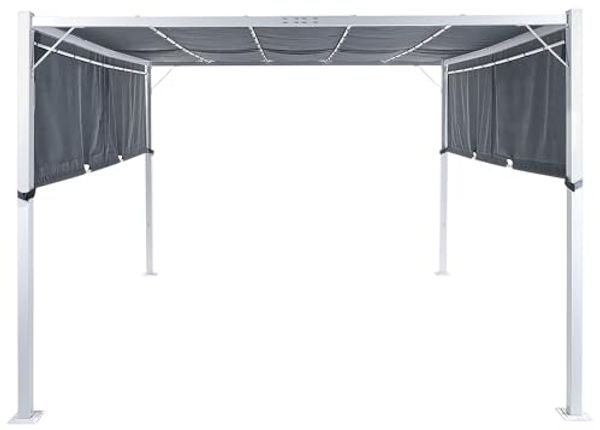 Garten-Pergola Mit LED-Beleuchtung Grau PARGA