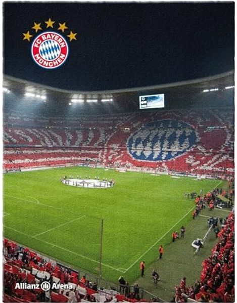 BERONAGE Kinderteppich FC Bayern München Teppich Allianz Arena 100x120 cm, rechteckig, Höhe: 10 mm, rutschfest