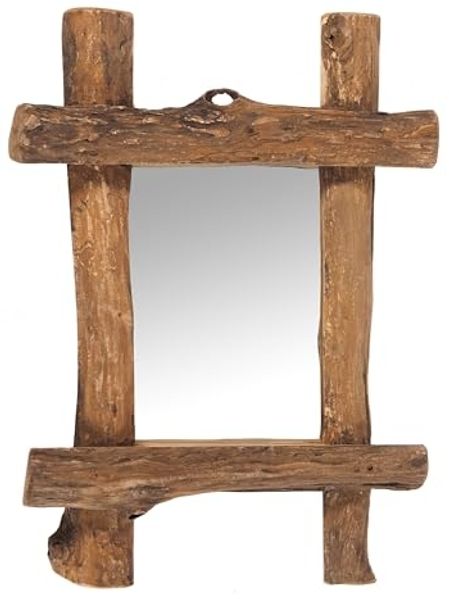 DESIGN DELIGHTS Wandspiegel WANDSPIEGEL "VINTAGE Holz massiv", Treibholz, 60x45 cm (HxB), Spiege