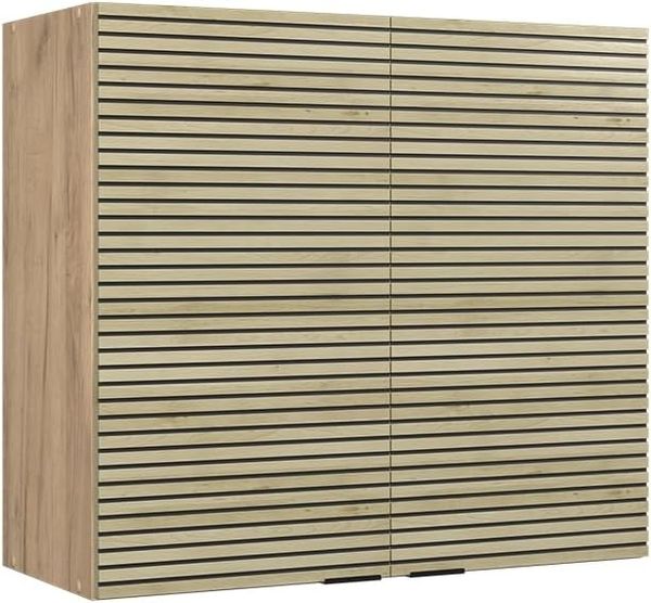 Küchenglasschrank Fame-Line Eiche Paneel 80 cm Vicco