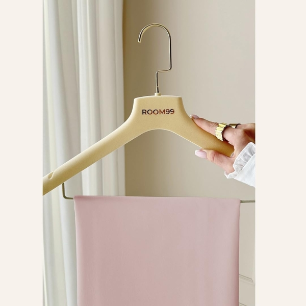 ROOM99 Vorhang mit Silberen Ösen Aura 140x250 cm Breite x Höhe Schiebegardinen Modern Curtain Wohnzimmer Schlafzimmer Puderrosa, 1 Stück Bild 6