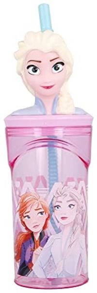 Stor 51066 - Disney Frozen / Die Eiskönigin, 3D Trinkbecher 360ml rosa