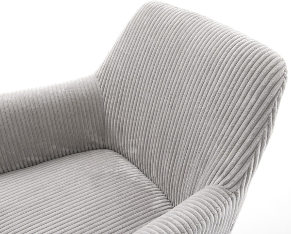 Freischwinger Xana-Flex mit Armlehnen Cord Silbergrau Freischwinger flach Schwarz Taschenfederkern Bild 5