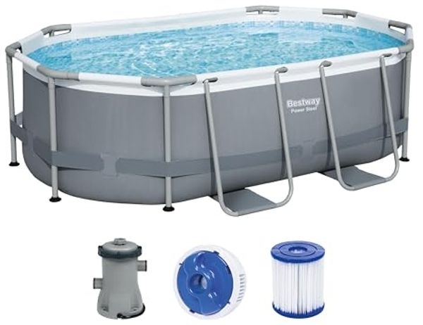 Bestway Power Steel Oberirdischer Pool Oval 305x200x84 cm 92857