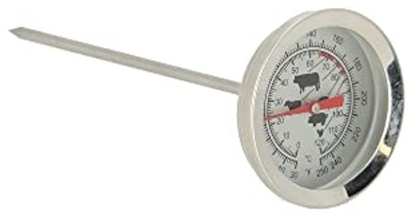 Vielseitiges, hochwertiges Fleischthermometer aus Edelstahl mit klarer Skala