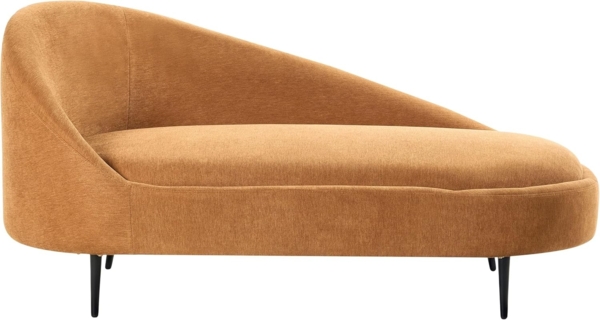 Linksseitige Chaiselounge VALREAS Stoff Orange