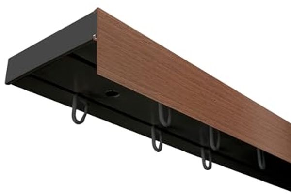 SN DECO GROUP Gardinenschiene Vorhangschiene SH (1) mit Blende 5 cm, 2-läufig, Fixmaß, mit Bohren, verschraubt, Kunststoff