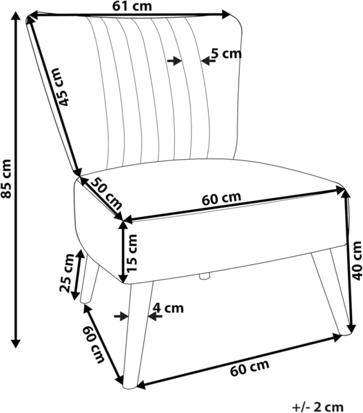 Sessel VAASA Bouclé Weiß Bild 3