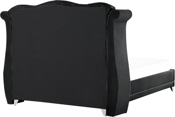 Polsterbett 'AYETTE' Samtstoff mit Lattenrost Schwarz 160x200 cm Bild 6