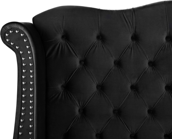 Polsterbett 'AYETTE' Samtstoff mit Lattenrost Schwarz 160x200 cm Bild 8