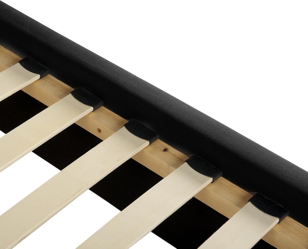 Polsterbett 'AYETTE' Samtstoff mit Lattenrost Schwarz 160x200 cm Bild 7