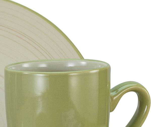 CreaTable 22562 Kombiservice Bamboo Garden für 4 Personen, Steinzeug, mehrfarbig (1 Set, 16-teilig) Bild 7