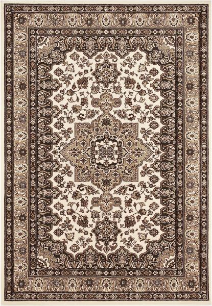 Orientalischer Kurzflor Teppich Parun Täbriz Ivory Beige - 200x290x0,9cm