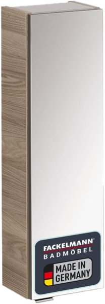 Fackelmann LUXOR Spiegel Hängeschrank 20 cm, Braun hell, rechts