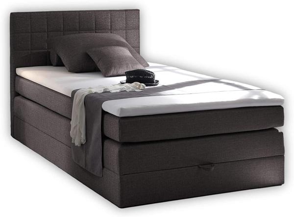 Boxspringbett mit Bettkasten HAWAI 1 140cm dunkelgrau