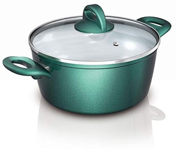 Genius Kochtopf Cerafit Fusion Topf 20cm, Edelstahl 18/0, Antihaftbeschichtung, induktionsgeeignet, spühlmaschinengeeignet