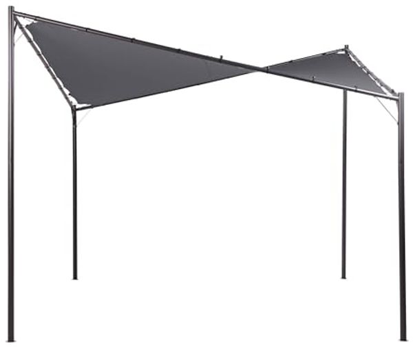 Pavillon AVENTINE Metall 300 cm 300 cm Dunkelgrau