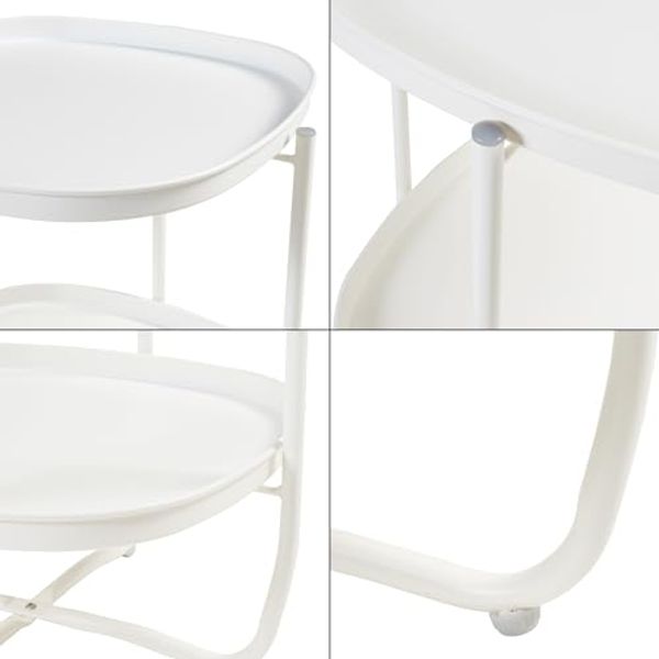 Tabletttisch Sandefjord Stahl 57,5x46x46 cm Weiß [en. casa] Bild 7