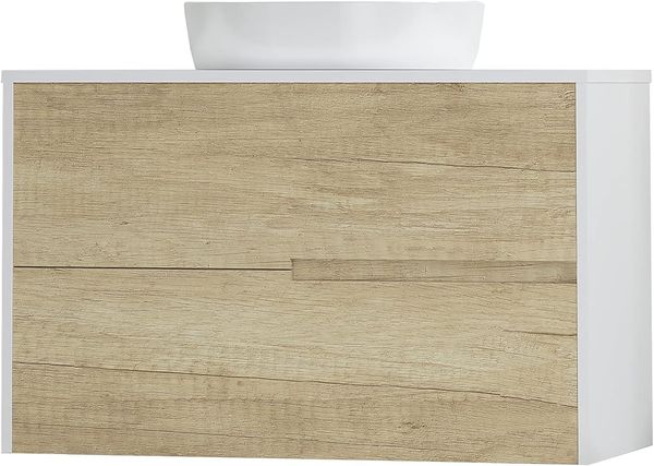 Baikal Gavin TOP, Melamin, 16 mm Waschbecken aus Keramik, Natur, 90 cm