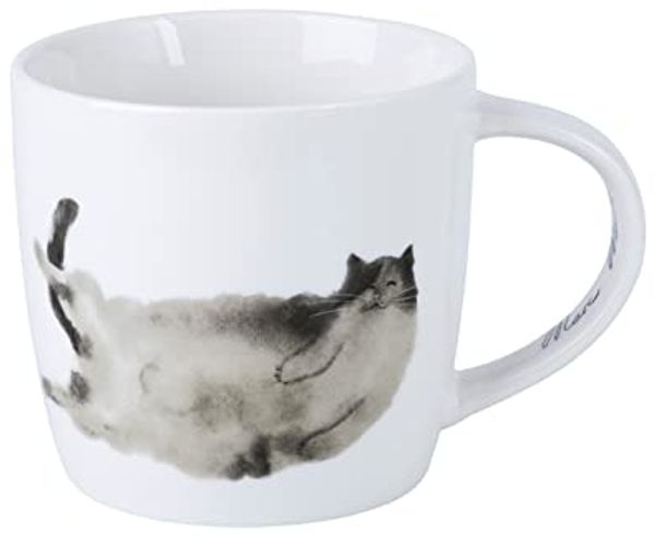 Maxwell & Williams DX1224 Becher 400 ml FELINE FRIENDS Belly Up, Porzellan, in Geschenkbox