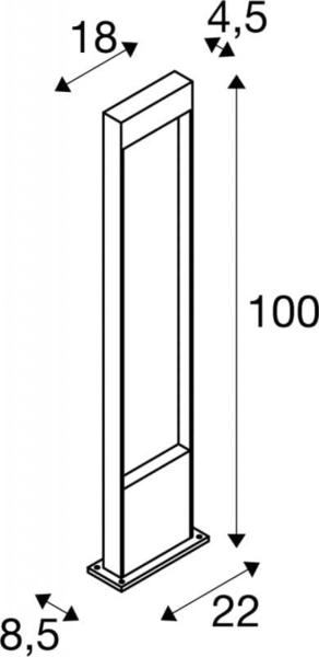 SLV Leuchte 1002959 FLATT POLE 100 Outdoor LED Stehleuchte 3000K IP65 anthrazit braun Bild 4
