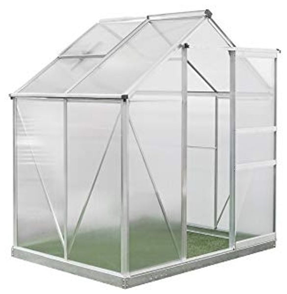 Westmann Aluminium Gewächshaus Flora 64 | Silber |