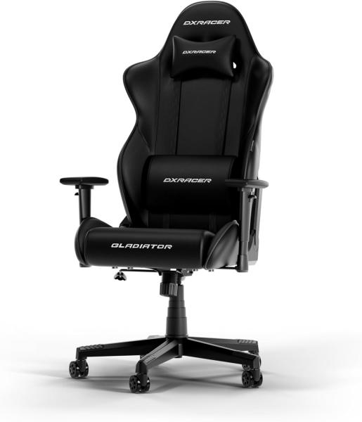 DXRacer GLADIATOR L Schwarz PVC Leder das Orginal Gaming Stuhl