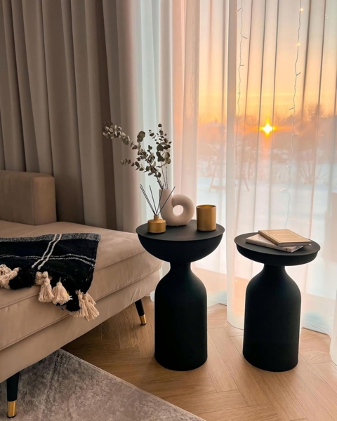 Beliani 'Kulac' Kuscheldecke, Baumwollmischgewebe schwarz, 130 x 170 cm Bild 7