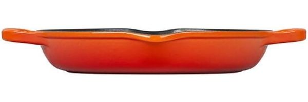 Le Creuset Signature Grillplatte rund 25 cm Ofenrot - 25 bis 28 cm - Orange Bild 3