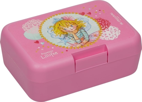 COPPENRATH DIE SPIEGELBURG Lunchbox Butterbrotdose Brotdose Brotzeibox Prinzessin Lillifee rosa, Kuntstoff, (Set, 2-tlg, 1), stapelbar Bild 1