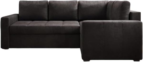 Designer Sofa Cortino mit Schlaffunktion und Stauraum Samt Dunkelbraun Rechts