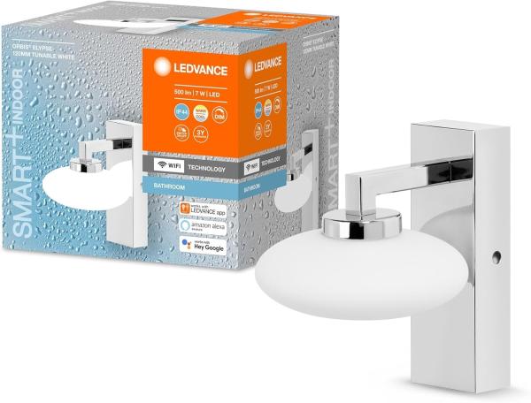 LEDVANCE SMART+ Wall Orbis Elypse 12cm 500lm 7W TW krom IP4