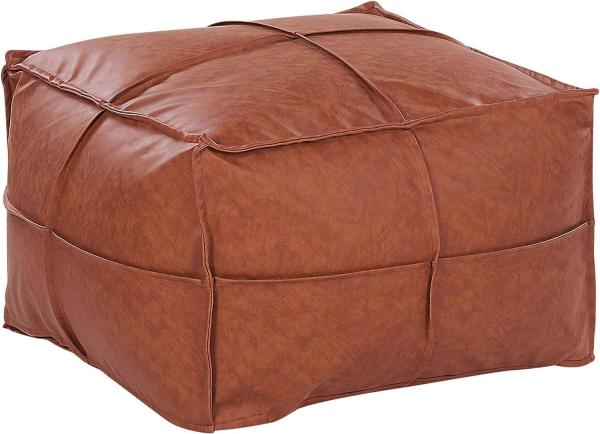 Pouf Kunstleder braun 60x45 cm BORI