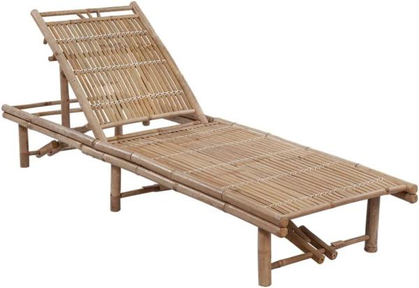 vidaXL Garten-Sonnenliege mit Auflage Bambus 3061643 Bild 3
